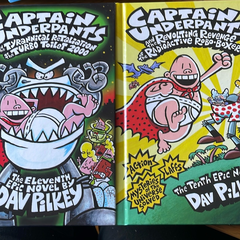 2 Captain Underpants Books The Tenth and Eleventh Epic Novels